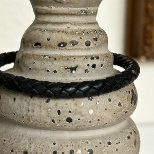 Men’s black leather Bracelet